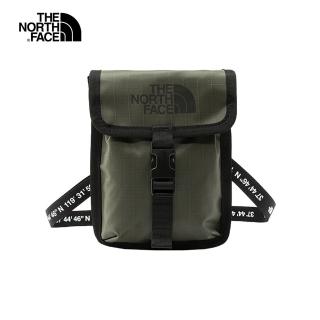 【The North Face 官方旗艦】北面男女款綠色插扣式可調節潮流背帶單肩包｜7QU721L(斜揹包)