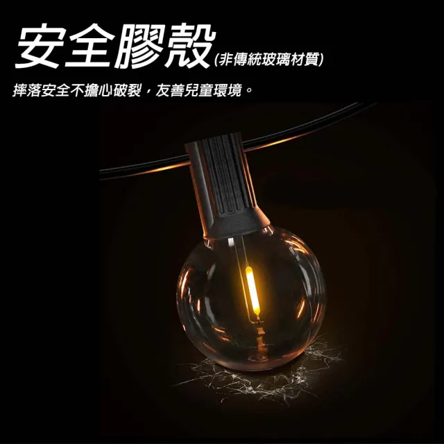 【NUIT 努特】湯瑪斯串燈 黃光9米 串燈 USB款 線燈 裝飾燈串 LED 浪漫燈串 聖誕 G40(NTL48)