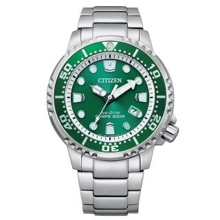 【CITIZEN 星辰】PROMASTER 水鬼風格情人推薦光動能潛水錶/44mm(BN0158-85X)