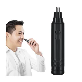 【AHOYE】雙刀頭可水洗電動鼻毛剪(電池式 鼻毛刀 刮鬍刀)