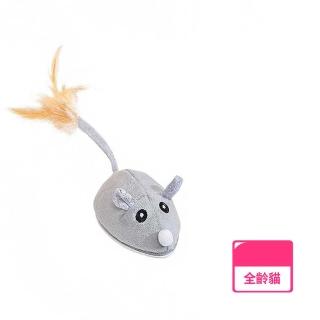 電動絨毛逗貓老鼠(模擬 USB充電 自動轉向 自動逗貓 寵物玩具 逗貓玩具 逗貓神器)