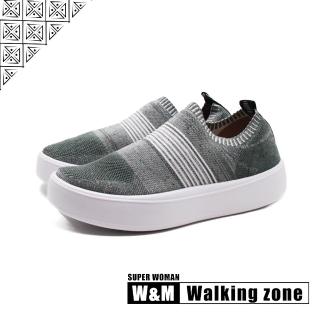 【WALKING ZONE】女 SUPER KNIT 針織運動鞋 女鞋(混綠)