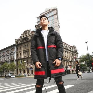【巴黎精品】現貨+預購 真羽絨90%白鴨絨羽絨外套羽絨衣夾克(防寒保暖連帽工裝素色男外套2色p1ai23)