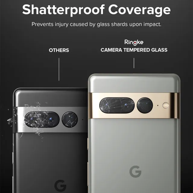 【Ringke】Google Pixel 7 Pro Camera Protector 強化玻璃鏡頭保護貼 3入(Rearth 鋼化玻璃)