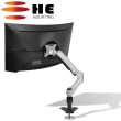 【HE Mountor】載重版.穿桌雙節懸臂懸浮式螢幕支架-適用曲面34吋以下4-7.5kg/平面38吋以下4-12kg(H20AUi)
