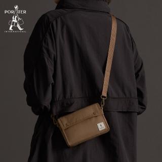 【PORTER INTERNATIONAL】機能輕靚MID斜背包(駝棕)