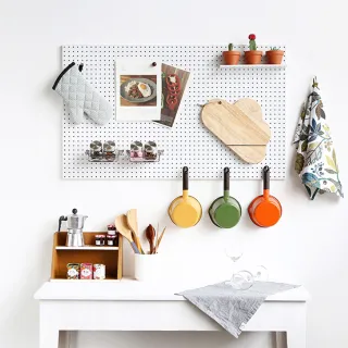 【韓國inpegboard】鐵製洞洞板/收納壁板70X100X1.5CM(兩色可選) 