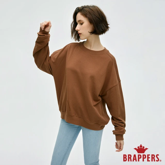 【BRAPPERS】女款 素面落肩寬鬆T恤(焦糖)