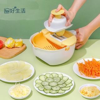 【hoi! 好好生活】家用多功能瀝水籃/切菜器