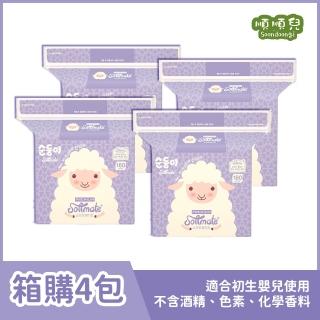 【順順兒】索美樂高階乾濕兩用柔巾 160片 箱購4包組(順順兒 乾濕兩用柔巾)