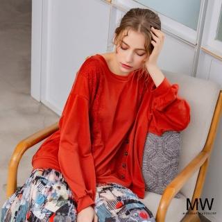 【MAGIQUE WARDROBE】莫代爾蕾絲垂墜上衣(2色)