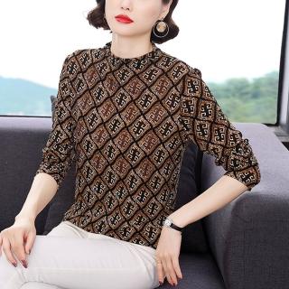 【Paiya 派亞】新款洋氣修身半高領長袖上衣(M-4XL)