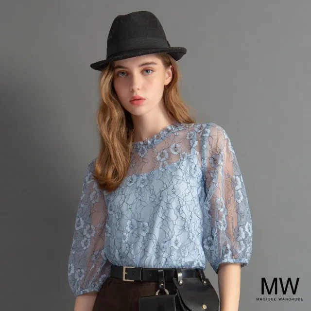 【MAGIQUE WARDROBE】兩件式蕾絲上衣(2色)