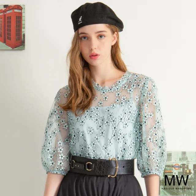 【MAGIQUE WARDROBE】兩件式蕾絲上衣(2色)