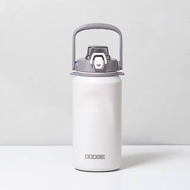 【DODGE】316不鏽鋼大容量保溫杯 彈蓋吸管水壺 1000ml(保溫瓶)