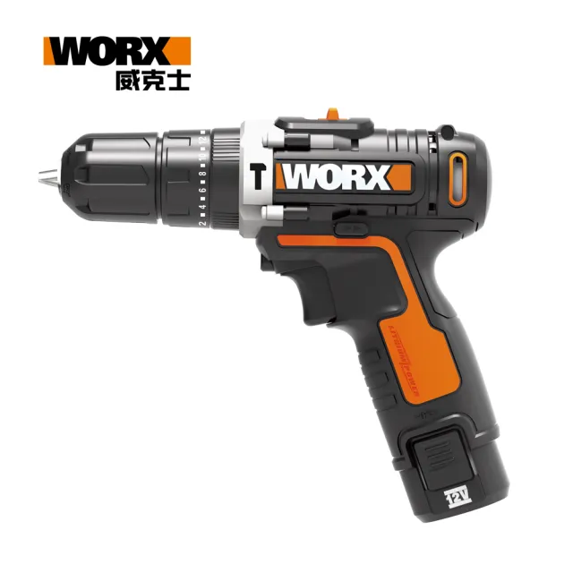 【WORX 威克士】12V鋰電震動電鑽+彩虹盒42件套組