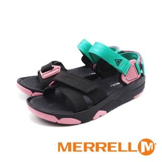 【MERRELL】男 BELIZE CONVERT WEB厚底避震涼鞋 男鞋(黑粉)