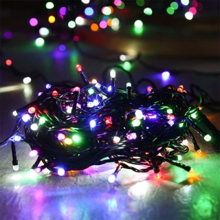 【威富登】防水超亮款 聖誕燈 1000公分 燈串 110V LED 聖誕節燈 燈串(黑線 聖誕樹燈 燈串 聖誕燈飾)