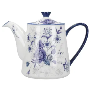 【LondonPottery】BlueRose陶製茶壺 900ml(泡茶 下午茶 茶具)