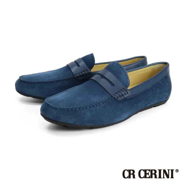 【CR CERINI】典雅麂皮休閒便士樂福鞋 深藍色(CR21845-NA)