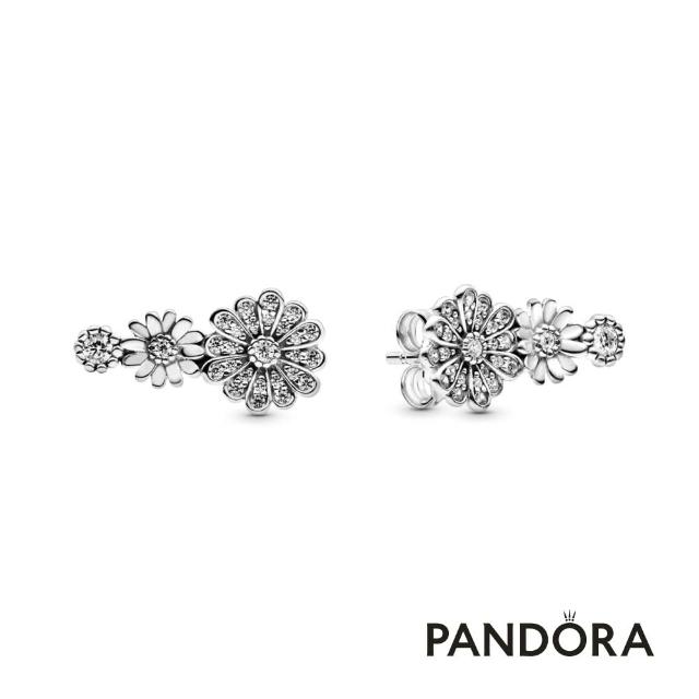 【Pandora官方直營】璀璨三雛菊針式耳環-絕版品