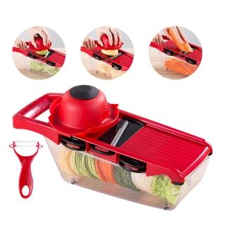 【JoyNa】多功能切絲器 超值10入組食物調理器 磨泥器 切片(多種刀頭可粗細厚薄切絲切片)