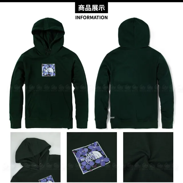 The North Face】男LOGO 連帽T恤《深綠》4NF8/連帽上衣/休閒長袖(悠遊