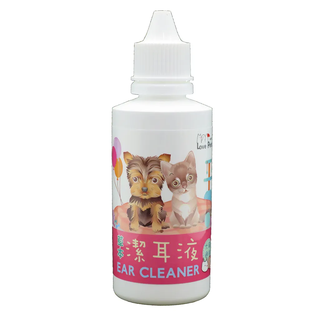 【Love Pets 樂沛思】寵物草本萃取潔耳液120ml(狗貓清耳/犬貓清潔)