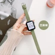 【蒙彼多】Apple Watch S7/SE 38/40/41mm簡約縫線真皮錶帶