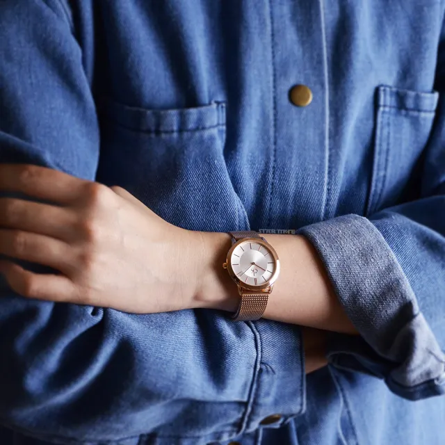 【Calvin Klein 凱文克萊】Minimal系列 經典簡約款 玫瑰金殼 米蘭錶帶 CK錶 女錶 母親節(共2款)