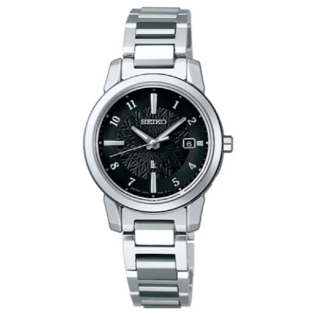 【SEIKO 精工】Lukia  太陽能電波鈦金屬女腕錶/黑面 28mm SK037(1B35-0AN0D/SSQV081J)