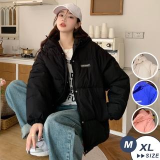 【LANNI 藍尼】現貨 韓版百搭寬鬆科技外套※(大衣/秋冬/保暖外套/短款/售完不補)