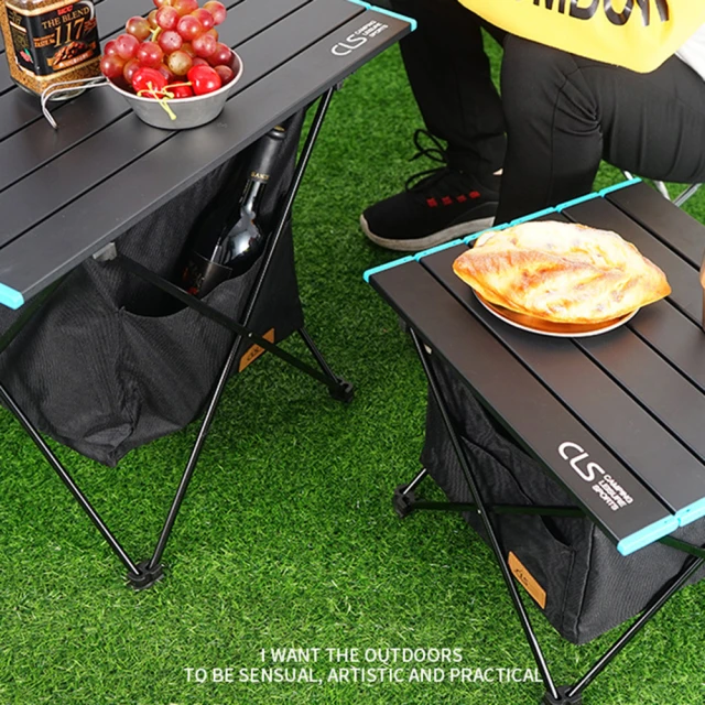 【LOTUS】鋁板折疊桌 大號 附置物袋 露營 野餐摺疊桌