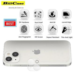 【Bill Case】iPhone 14 Plus 閃光燈開孔款 9H鋼化玻璃鏡頭保護貼(有效消弭閃光燈折射 不影響拍攝品質)