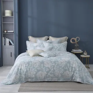 【IN-HOUSE】400織紗棉天絲薄被套床包組-優雅詩茵(雙人)