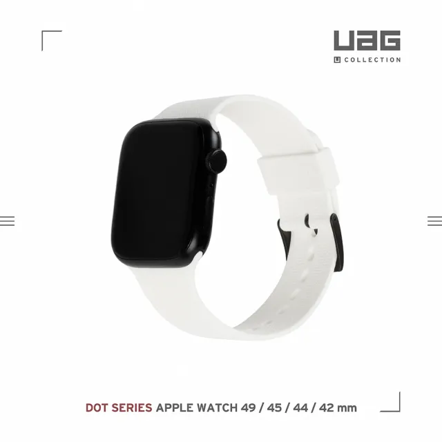 【UAG】（U）Apple Watch 42/44/45/49mm 舒適矽膠錶帶V2-白(UAG)