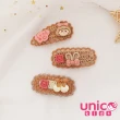 【UNICO】兒童韓國奶咖系萌萌bb夾/髮夾-6入(髮飾/配件/聖誕)