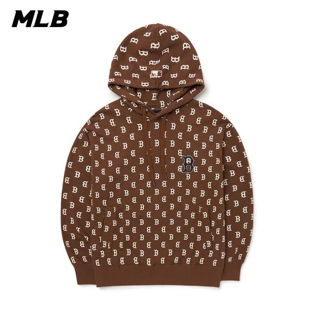 【MLB】連帽上衣 帽T MONOGRAM系列 波士頓紅襪隊(3AHDM0224-43BRD)