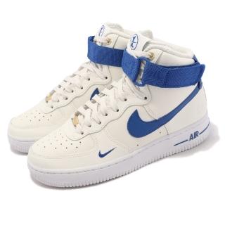 【NIKE 耐吉】休閒鞋 Wmns Air Force 1 HI SE 女鞋 白 藍 AF1 高筒 40週年 魔鬼氈(DQ7584-100)