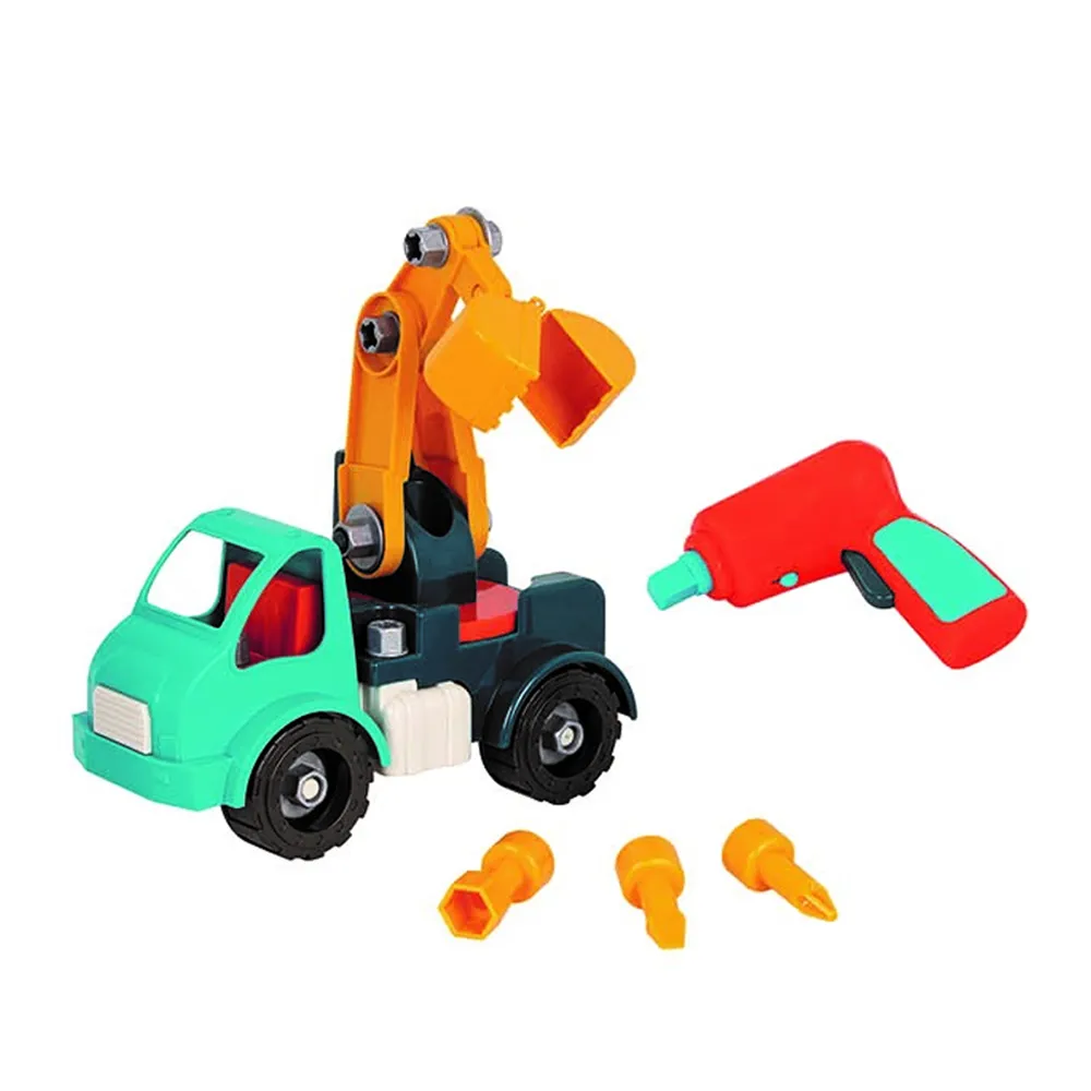 【B.Toys】工程吊車-拼組車(玩具車/家家酒/工程車)