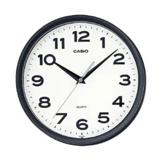 【CASIO 卡西歐】復古風格文青感圓形掛鐘-黑框(IQ-151-1)
