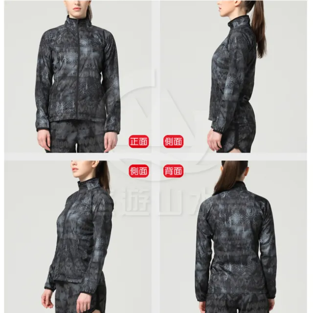 【The North Face】女 防風防潑水外套《黑色印花》3GEJ/防潑水/印花/外套/風衣/休閒(悠遊山水)