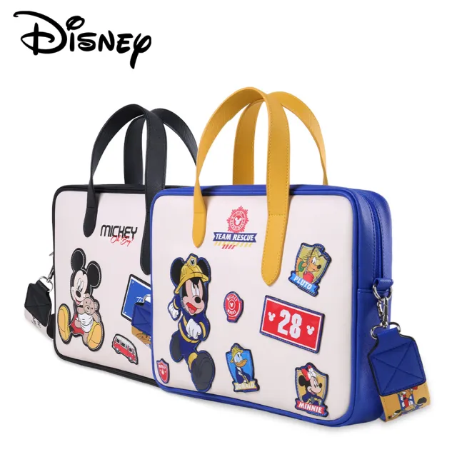 【Disney 迪士尼】13/14吋手提側背兩用筆電包