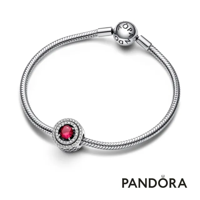 【Pandora官方直營】紅色層層璀璨圓形串飾