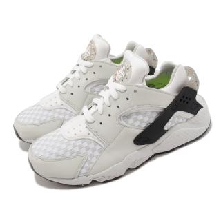 【NIKE 耐吉】休閒鞋 Air Huarache Crater PRM 男鞋 米白 黑 武士鞋 格子 襪套式 經典(DM0863-001)