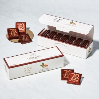 【GODIVA】片裝72%黑巧克力禮盒21片裝二入組(生日禮)