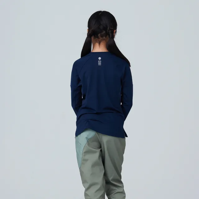 【BATIS 巴帝斯】運動速乾LOGO長袖上衣 - 女童 - 二色(吸濕排汗、高彈力)