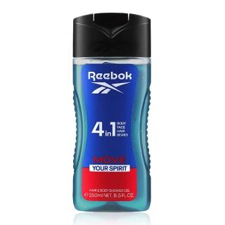 【REEBOK】清新活力男性4合1全能洗髮沐浴膠 250ml(專櫃公司貨)