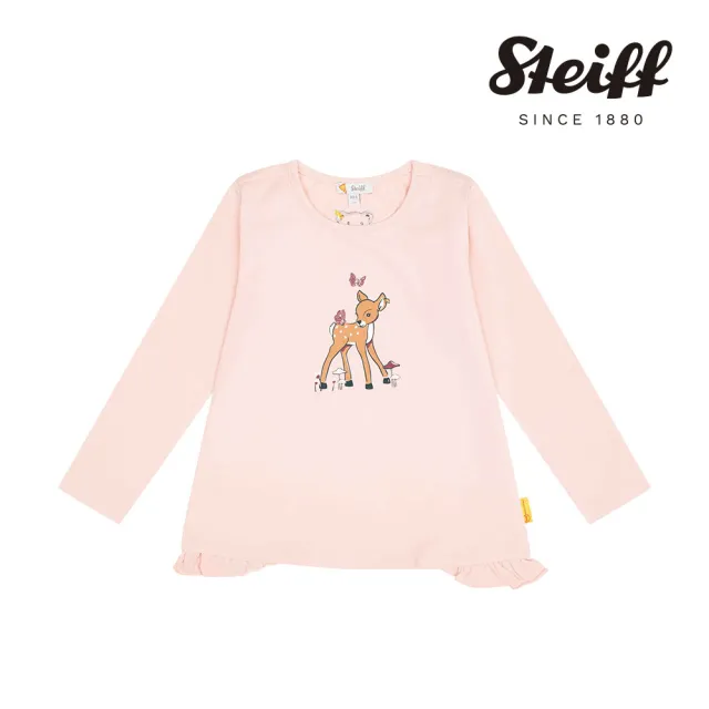 【STEIFF】熊頭童裝 荷葉下擺長袖T恤(長袖上衣)