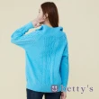 【betty’s 貝蒂思】半開拉鍊素色針織毛衣(藍色)